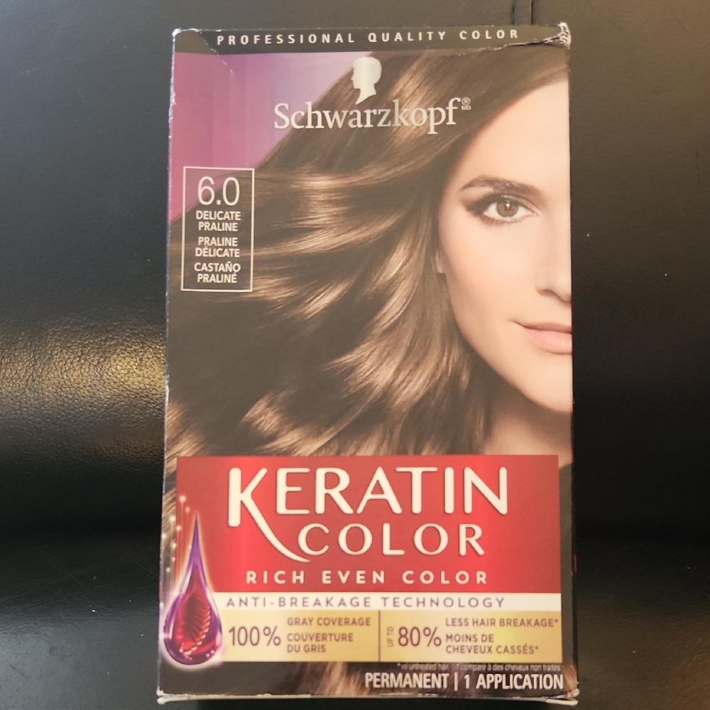 Schwarzkopf - Keratin Color - Permanent Hair Color - 6.0 Delicate Praline